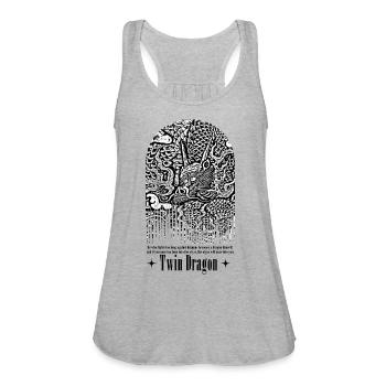 Twin dragon - Women's Flowy Tank Top by Bella - heather gray - Front - Julia (174cm)