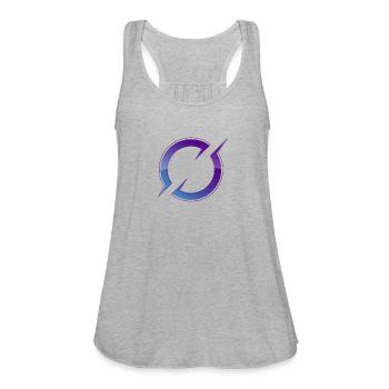Dark Zero - Women's Flowy Tank Top by Bella - heather gray - Front - Julia (174cm)