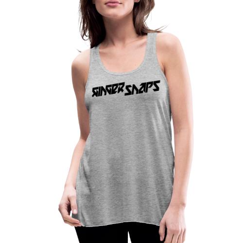 Ginger Snap5 logo (slim black) - Women's Flowy Tank Top by Bella