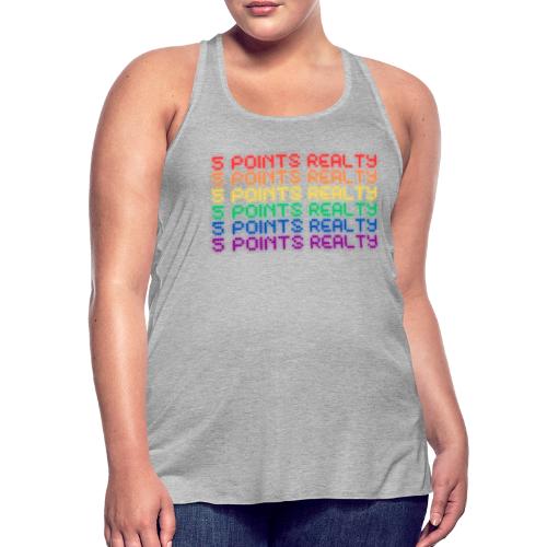 Rainbow Lettering Pride T Shirt Fun Lights - Women's Flowy Tank Top by Bella