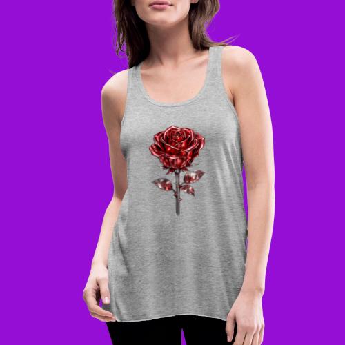 2 Set - Silver and Gold Roses - Women's Flowy Tank Top by Bella