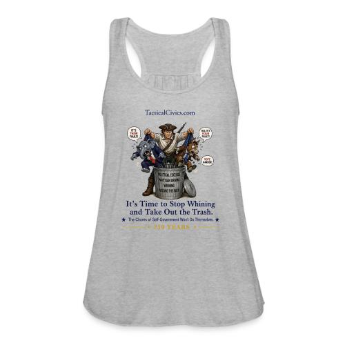 Fav Patriot Taking Out Trash-Printed Front & Back - Women's Flowy Tank Top by Bella