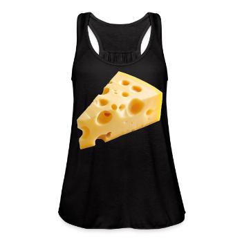 Cheese - Women's Flowy Tank Top by Bella - black - Front - Julia (174cm)