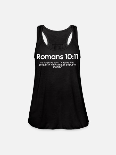 Bible verse  - Women's Flowy Tank Top by Bella - black