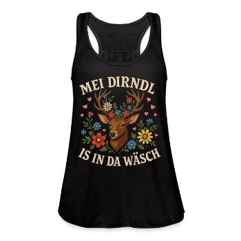 Passend für Oktoberfest T-Shirt Dirndl  - Women's Flowy Tank Top by Bella - black - Front - Julia (174cm)