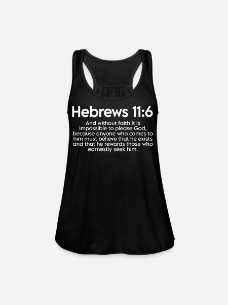 Bible verse  - Women's Flowy Tank Top by Bella - black
