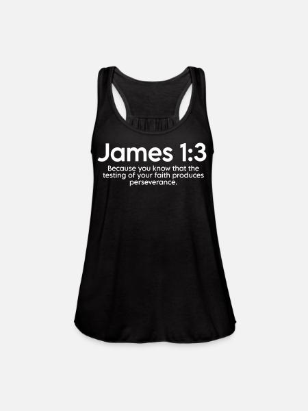 Bible qoutes  - Women's Flowy Tank Top by Bella - black