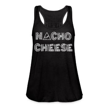 Nacho Cheese Not Your Cheese - Women's Flowy Tank Top by Bella - black - Front - Julia (174cm)