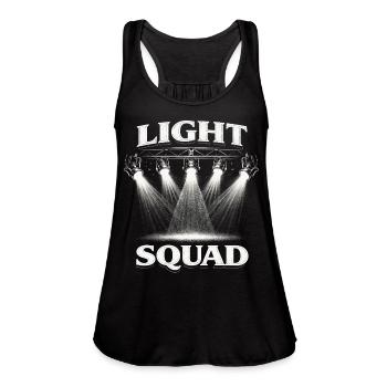 Lighting Tech Lighting Technician Light Squad - Women's Flowy Tank Top by Bella - black - Front - Julia (174cm)