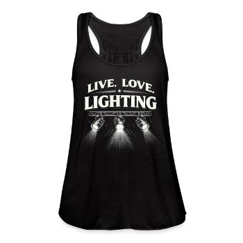 Lighting Tech Lighting Technician Lighting Guy - Women's Flowy Tank Top by Bella - black - Front - Julia (174cm)