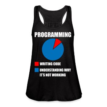 Programming Pie Chart - Women's Flowy Tank Top by Bella - black - Front - Julia (174cm)