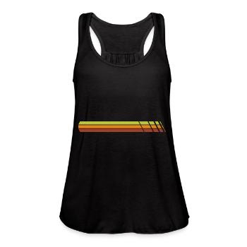 Race Checkered Symbol - Women's Flowy Tank Top by Bella - black - Front - Julia (174cm)