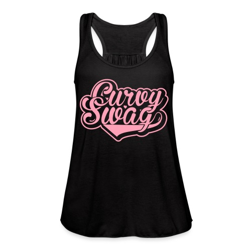 Curvy Swag Reversed Out Design - Women's Flowy Tank Top by Bella