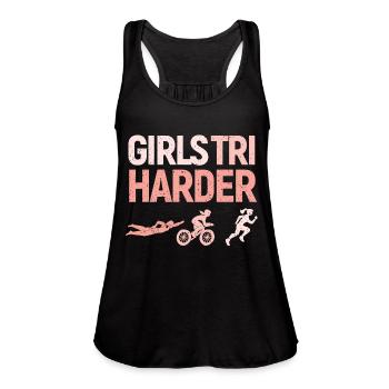 Triathlon - Women's Flowy Tank Top by Bella - black - Front - Julia (174cm)