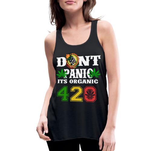 Joking 420 Organic Smoke Weed Marijuana Design - Women's Flowy Tank Top by Bella