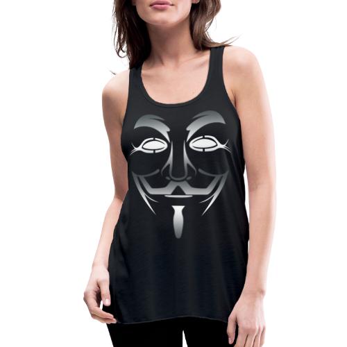 Anonymous Mask | Silver - Women's Flowy Tank Top by Bella