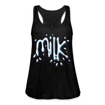 Milk - Women's Flowy Tank Top by Bella - black - Front - Julia (174cm)