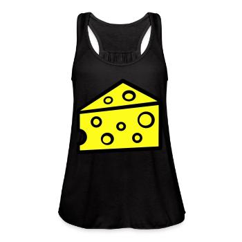 Cheese - Women's Flowy Tank Top by Bella - black - Front - Julia (174cm)