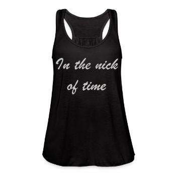 In the nick of time - Women's Flowy Tank Top by Bella - black - Front - Julia (174cm)