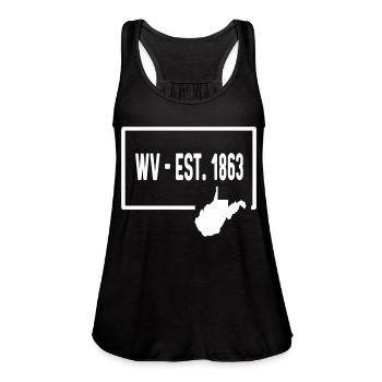 West Virginia Wv - Home Hometown Vacation Travel - Women's Flowy Tank Top by Bella - black - Front - Julia (174cm)