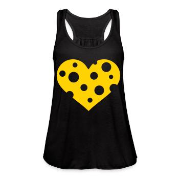 Cheese - Women's Flowy Tank Top by Bella - black - Front - Julia (174cm)