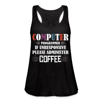 Computer Programmer Software Coding - Women's Flowy Tank Top by Bella - black - Front - Julia (174cm)