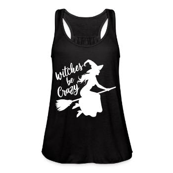 Halloween Witch - Witch Broom Witches Be Crazy - Women's Flowy Tank Top by Bella - black - Front - Julia (174cm)