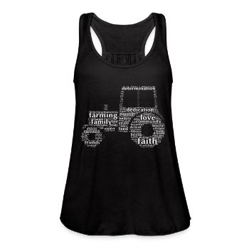 Farmer - Farmer - farmer lover T shirt - Women's Flowy Tank Top by Bella - black - Front - Julia (174cm)