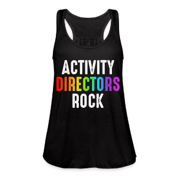 Activity Directors Rock Assistants Activity - Women's Flowy Tank Top by Bella - black - Front - Julia (174cm)