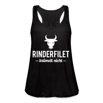 Beef Filet krumelt not - Women's Flowy Tank Top by Bella - black - Front - Julia (174cm)
