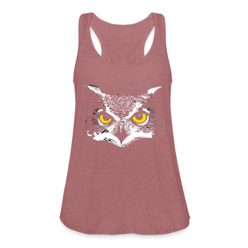 Owl Head - Women's Flowy Tank Top by Bella