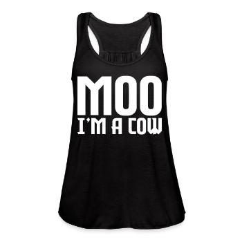Cow Cows Farmer - Women's Flowy Tank Top by Bella - black - Front - Julia (174cm)