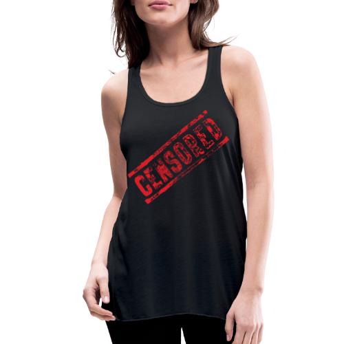 Censored Stamp | Red - Women's Flowy Tank Top by Bella