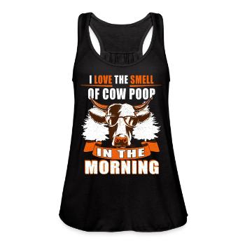 Cow Farmer Cow Shit Cows - Women's Flowy Tank Top by Bella - black - Front - Julia (174cm)
