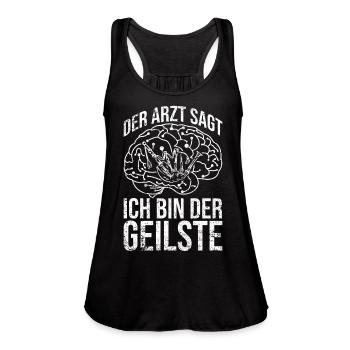 The Doctor Says I'm The Hottest Bagpipe Player Bag - Women's Flowy Tank Top by Bella - black - Front - Julia (174cm)