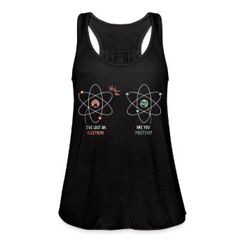 Physical Science Energy Electron Neutron Science - Women's Flowy Tank Top by Bella - black - Front - Julia (174cm)