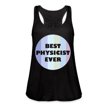 Retro Physics Lover Educational Best Physicist - Women's Flowy Tank Top by Bella - black - Front - Julia (174cm)