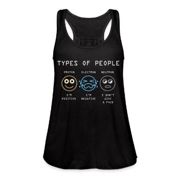 Electron Neutron Physicist Physics Lover Science - Women's Flowy Tank Top by Bella - black - Front - Julia (174cm)