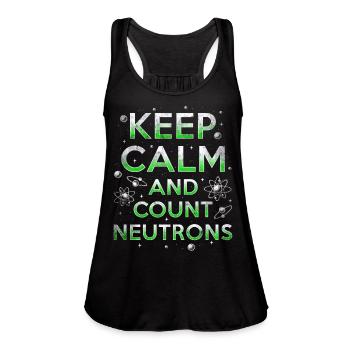 Nuclear Engineer Keep Calm And Count Neutrons - Women's Flowy Tank Top by Bella - black - Front - Julia (174cm)