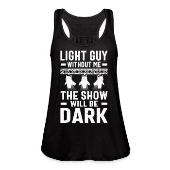 Lighting Tech Light Guy - Women's Flowy Tank Top by Bella - black - Front - Julia (174cm)
