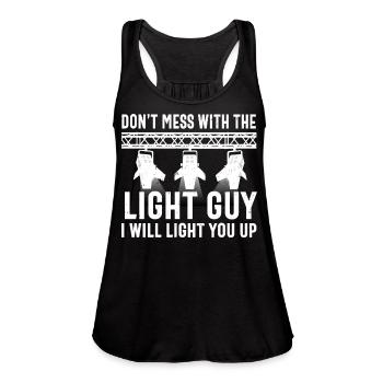 Lighting Tech Light Guy - Women's Flowy Tank Top by Bella - black - Front - Julia (174cm)
