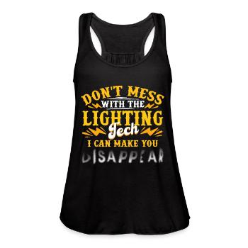 Lighting Tech Lighting Technician - Women's Flowy Tank Top by Bella - black - Front - Julia (174cm)
