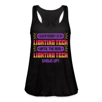 Lighting Tech Lighting Technician - Women's Flowy Tank Top by Bella - black - Front - Julia (174cm)