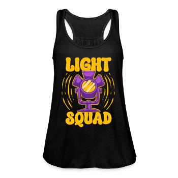 Lighting Tech Lighting Technician Light Squad - Women's Flowy Tank Top by Bella - black - Front - Julia (174cm)