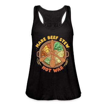 Beef Stew - Women's Flowy Tank Top by Bella - black - Front - Julia (174cm)
