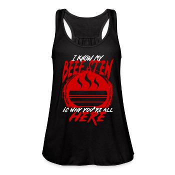Beef Stew - Women's Flowy Tank Top by Bella - black - Front - Julia (174cm)