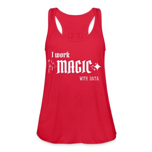 I Work Magic with Data (dark) - Women's Flowy Tank Top by Bella