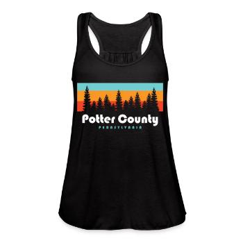 Potter Coy Pa Pennsylvania Woods Trees - Women's Flowy Tank Top by Bella - black - Front - Julia (174cm)