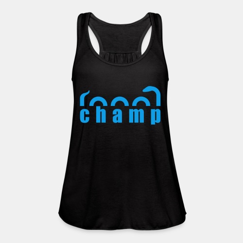 Champ Lake Monster Fun Design Slogan - Women's Flowy Tank Top by Bella