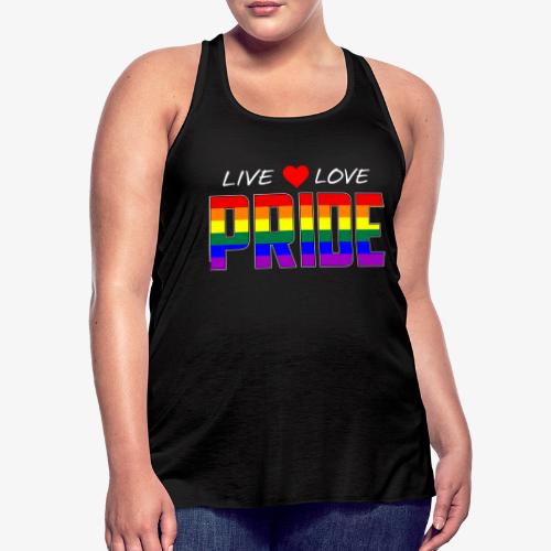 Live Love Pride LGBT Flag - Women's Flowy Tank Top by Bella